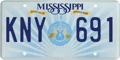 MS license plate KNY691