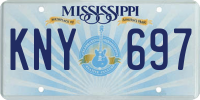 MS license plate KNY697