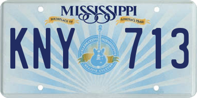 MS license plate KNY713