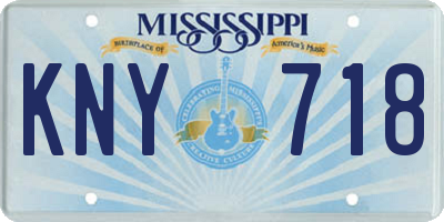 MS license plate KNY718