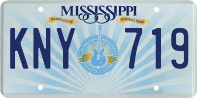 MS license plate KNY719