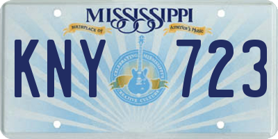 MS license plate KNY723