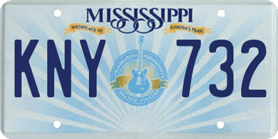 MS license plate KNY732