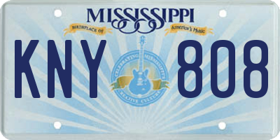 MS license plate KNY808