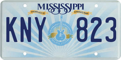 MS license plate KNY823