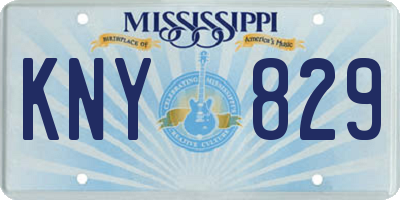 MS license plate KNY829