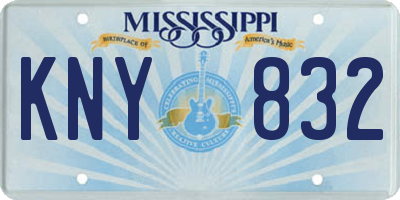 MS license plate KNY832