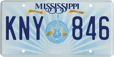 MS license plate KNY846