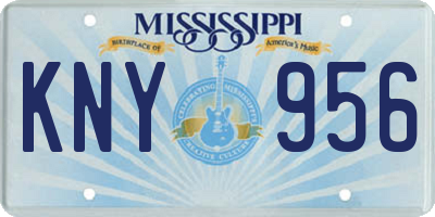 MS license plate KNY956