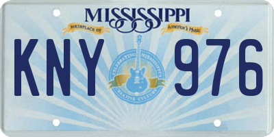 MS license plate KNY976