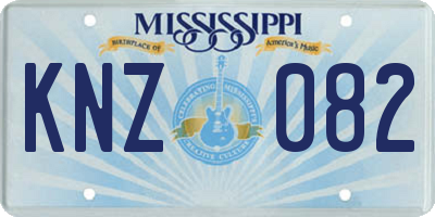MS license plate KNZ082