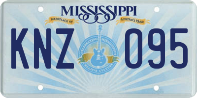MS license plate KNZ095