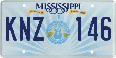 MS license plate KNZ146