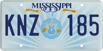 MS license plate KNZ185
