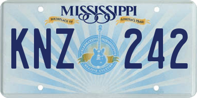 MS license plate KNZ242