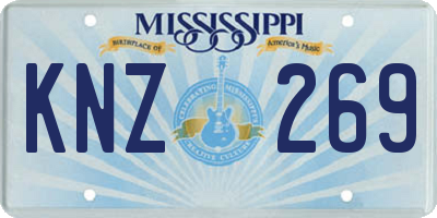 MS license plate KNZ269