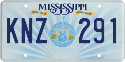 MS license plate KNZ291