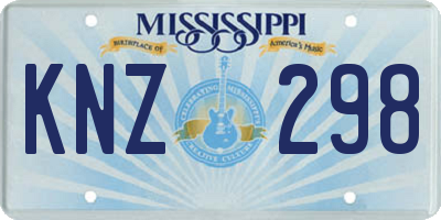 MS license plate KNZ298