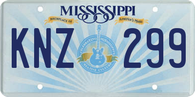 MS license plate KNZ299