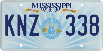 MS license plate KNZ338