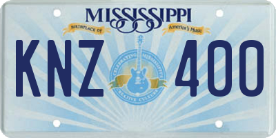 MS license plate KNZ400