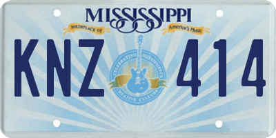 MS license plate KNZ414