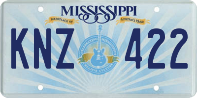 MS license plate KNZ422