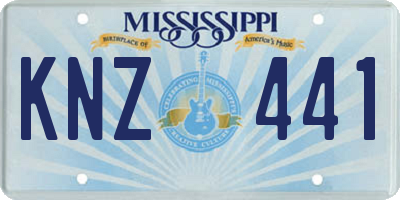 MS license plate KNZ441