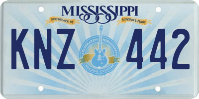 MS license plate KNZ442