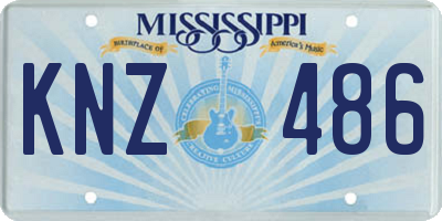 MS license plate KNZ486