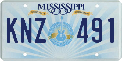 MS license plate KNZ491