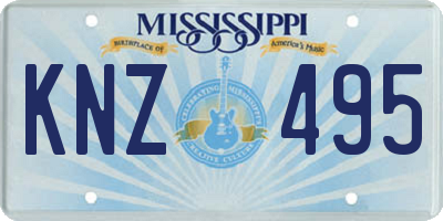 MS license plate KNZ495
