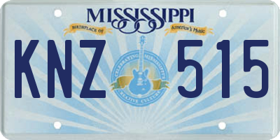 MS license plate KNZ515