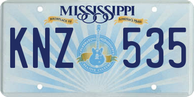 MS license plate KNZ535