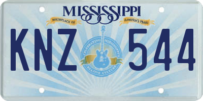 MS license plate KNZ544