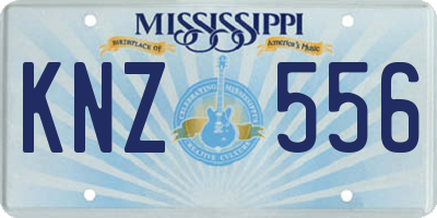 MS license plate KNZ556