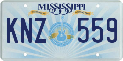 MS license plate KNZ559
