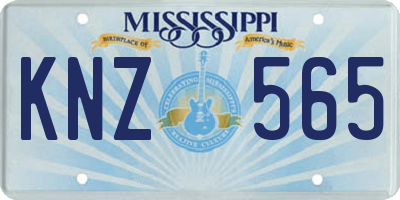 MS license plate KNZ565
