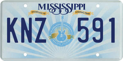 MS license plate KNZ591