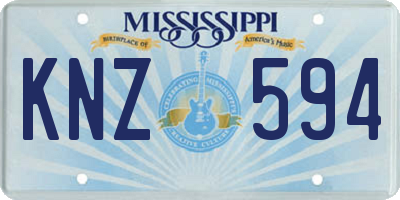 MS license plate KNZ594