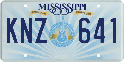 MS license plate KNZ641