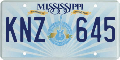MS license plate KNZ645