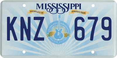 MS license plate KNZ679
