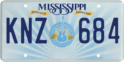 MS license plate KNZ684