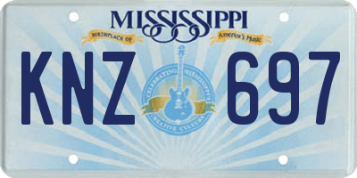 MS license plate KNZ697