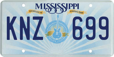 MS license plate KNZ699