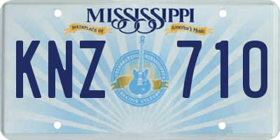 MS license plate KNZ710