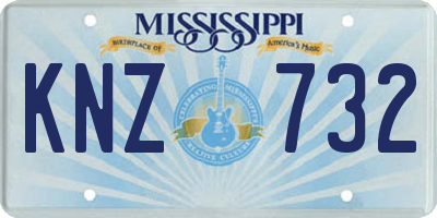 MS license plate KNZ732