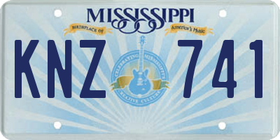 MS license plate KNZ741