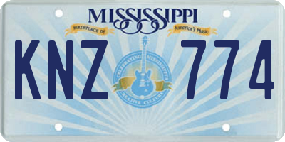 MS license plate KNZ774